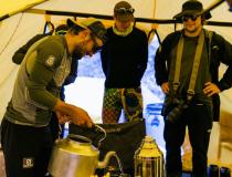 Andrzej Bargiel - przed bazą na Mount Everest