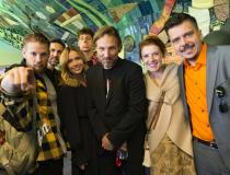 44. Festiwal Polskich Filmów Fabularnych w Gdyni. Teatr Muzyczny. Spotkanie twórców filmu pt. "Mowa ptaków" w reżyserii Xawerego Żuławskiego. Sebastian Pawlak, Marta Żmuda Trzebiatowska, Eryk Kulm jr, Xawery Żuławski, Żaneta Palica, Marcin Wierzchosławski – producent
