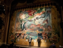 Odsłonięcie kurtyny Wyspiańskiego w Teatrze Słowackiego