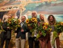 Odsłonięcie kurtyny Wyspiańskiego w Teatrze Słowackiego