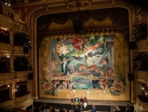 Odsłonięcie kurtyny Wyspiańskiego w Teatrze Słowackiego