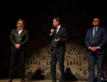 Odsłonięcie kurtyny Wyspiańskiego w Teatrze Słowackiego