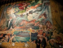 Odsłonięcie kurtyny Wyspiańskiego w Teatrze Słowackiego