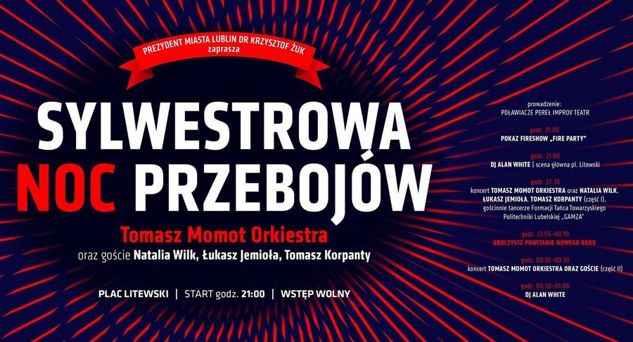 Sylwestrowa Noc Przebojów 2019/2020 w Lublinie